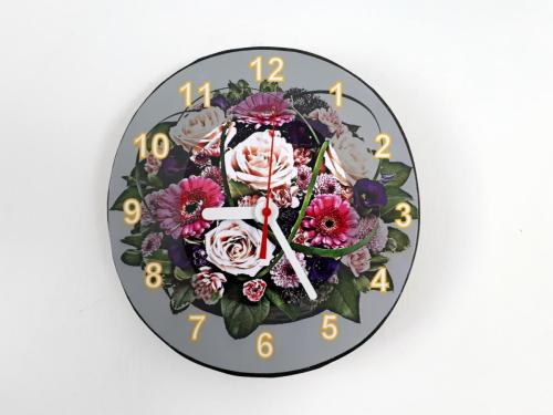 Horloge bouquet fleurs