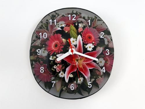 Horloge bouquet fleurs